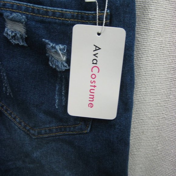 NWT Ava Costume Denim Overalls-Destroyed-SZ Small - Picture 11 of 15